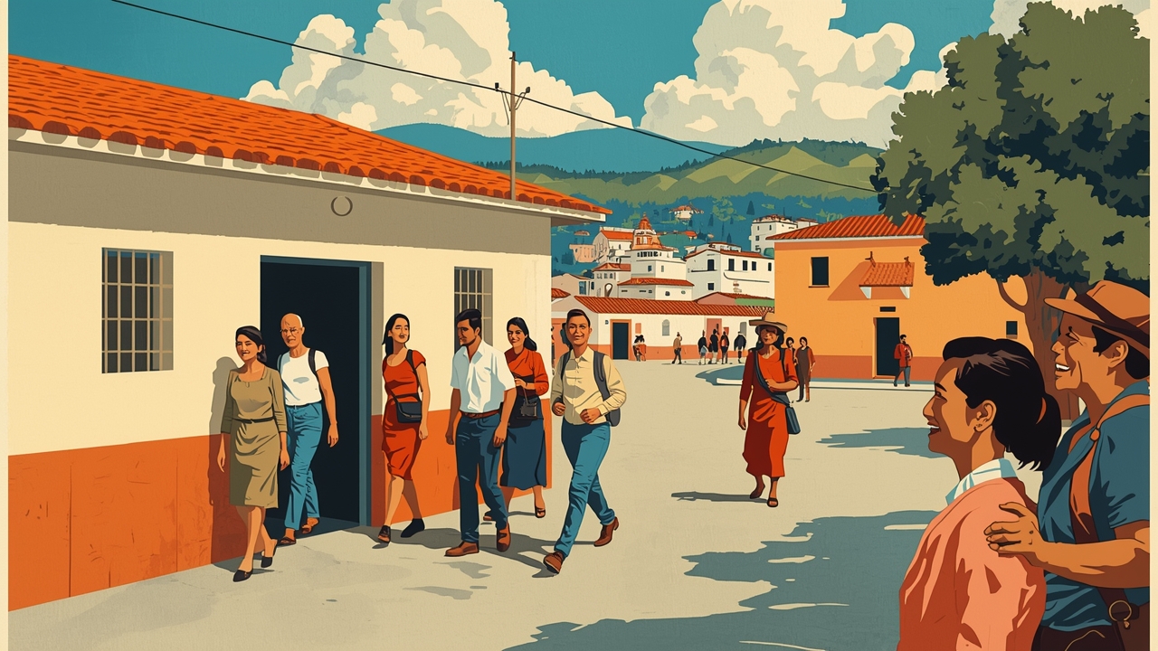 Voters celebrate in San Juan de Lurigancho after mayoral race