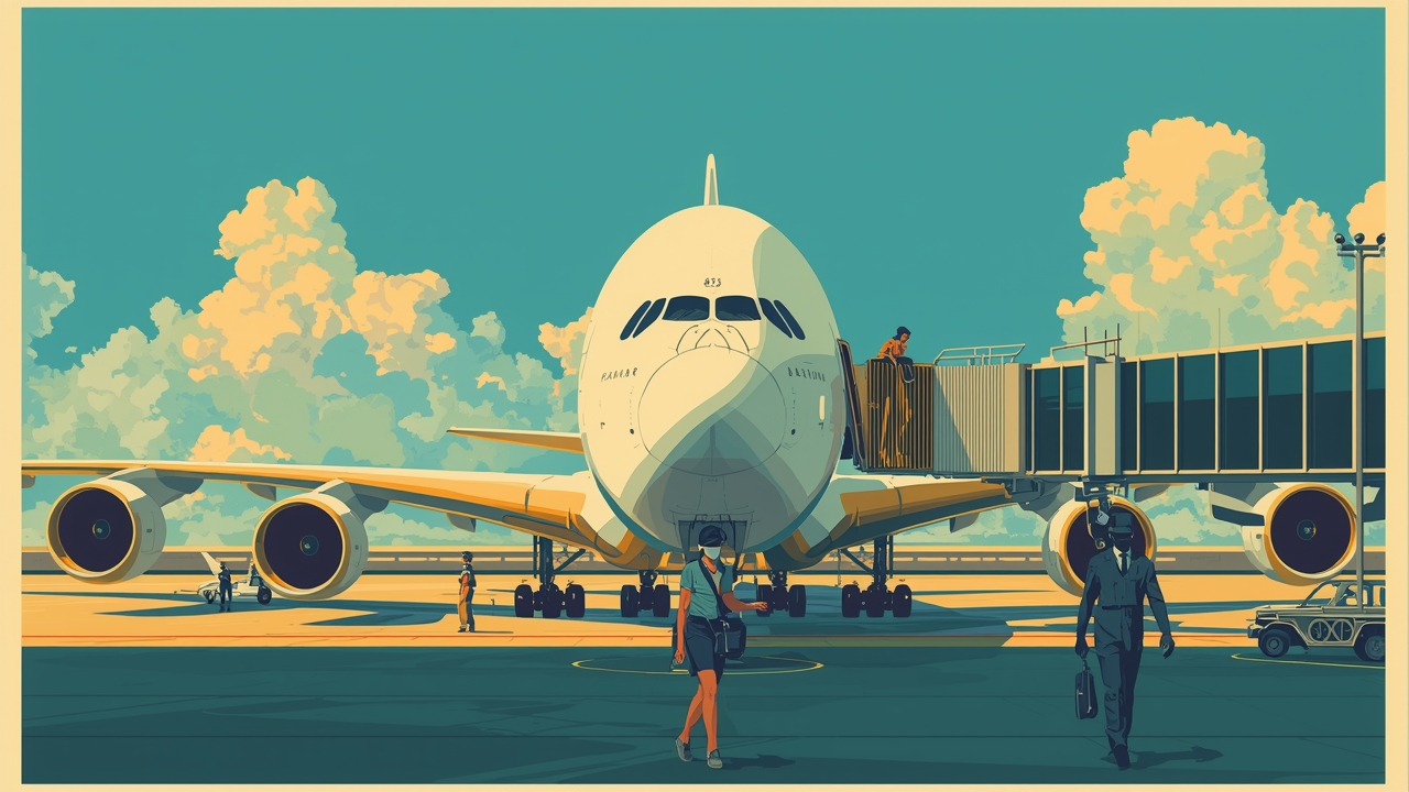 Emirates A380 arrives in Delhi