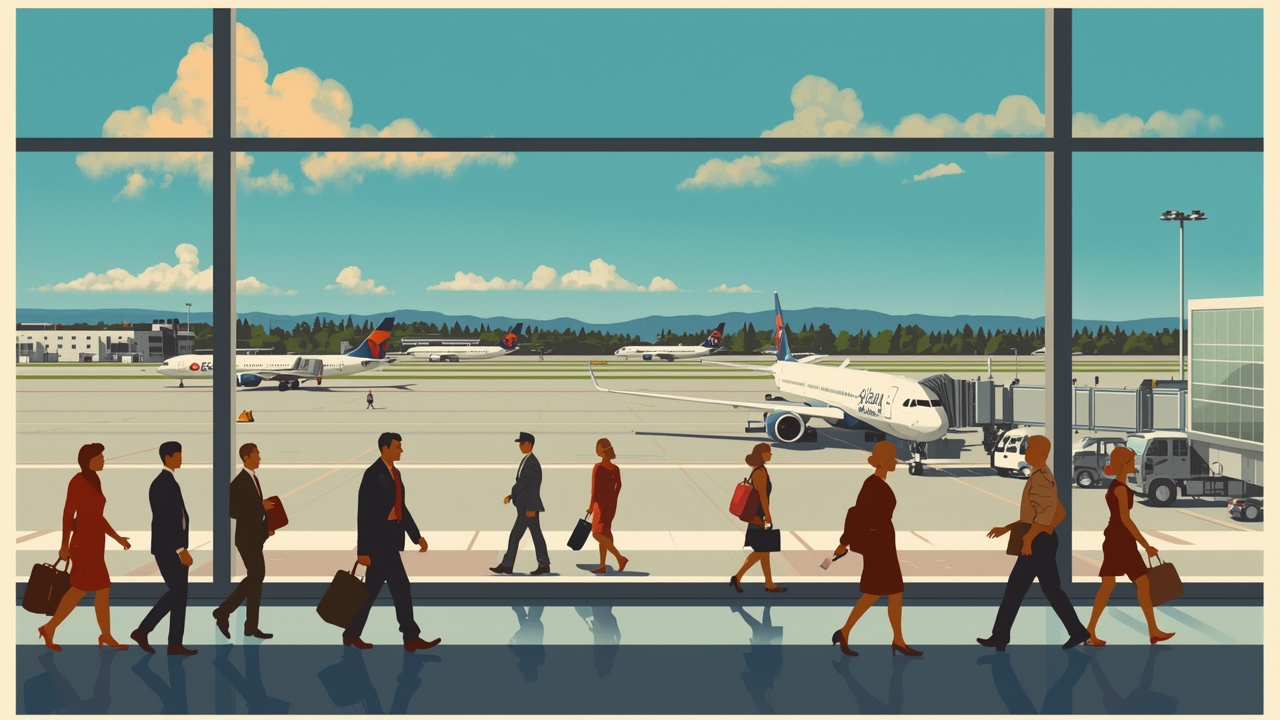 Delta and Alaska Airlines coexist at Seattle hub